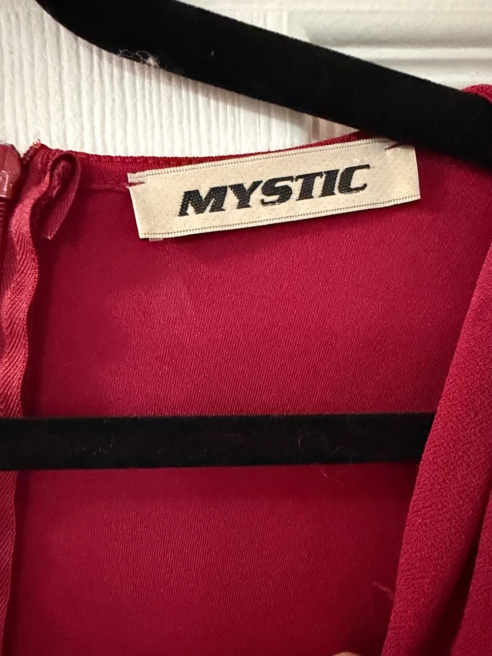 Mystic Fuchsia Draped V-Neck Cap-Sleeve Mini Dress - Picture 2 of 3